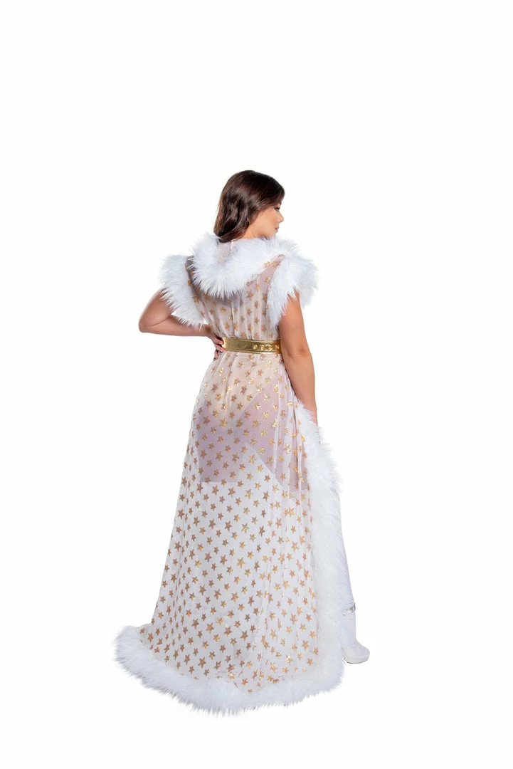 J-Valentine, Inc CH305 - Fur Trimmed Sequin Mesh Hooded Duster OUTERWEAR 4 J-Valentine, Inc CH305 - Fur Trimmed Sequin Mesh Hooded Duster OUTERWEAR