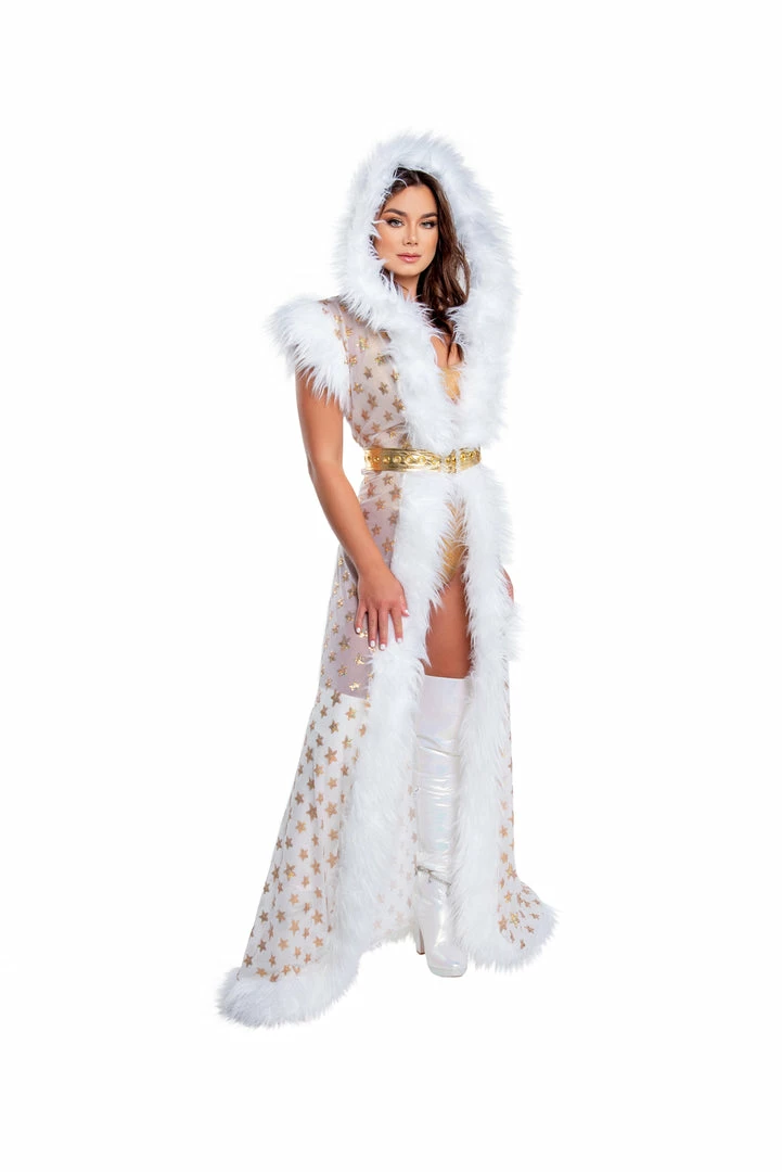 J-Valentine, Inc CH305 - Fur Trimmed Sequin Mesh Hooded Duster OUTERWEAR 7 J-Valentine, Inc CH305 - Fur Trimmed Sequin Mesh Hooded Duster OUTERWEAR