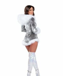 J-Valentine, Inc CH310 - Fur Trimmed Hooded Romper BOTTOMS 15 J-Valentine, Inc CH310 - Fur Trimmed Hooded Romper BOTTOMS