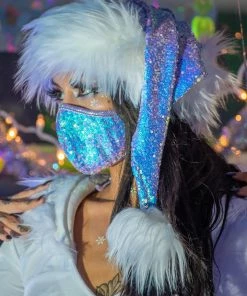 J-Valentine, Inc CH333 - Holographic Sequin Santa Hat ACCESSORIES 11 J-Valentine, Inc CH333 - Holographic Sequin Santa Hat ACCESSORIES