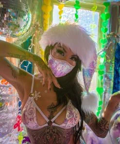 J-Valentine, Inc CH333 - Holographic Sequin Santa Hat ACCESSORIES 12 J-Valentine, Inc CH333 - Holographic Sequin Santa Hat ACCESSORIES