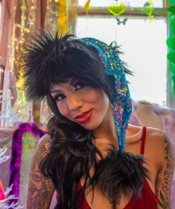 J-Valentine, Inc CH333 - Holographic Sequin Santa Hat ACCESSORIES 13 J-Valentine, Inc CH333 - Holographic Sequin Santa Hat ACCESSORIES