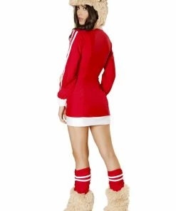 J Valentine CS131 - Da Bomb Costume Red/White Zipper Front Jacket OUTERWEAR
