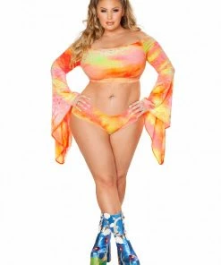 J-Valentine Catalog FF115 - Long Sleeve Tie Dye Gypsy Sleeve Top TOPS