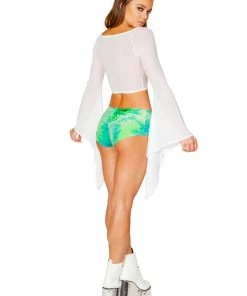 J Valentine FF118 - Mesh Gypsy Sleeve Top