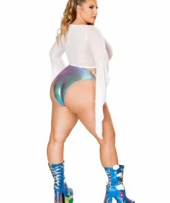 J Valentine FF118 - Mesh Gypsy Sleeve Top