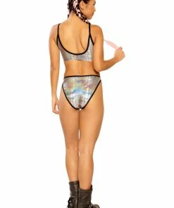 J Valentine FF264 - METALLIC HIGH-WAIST BOTTOM BOTTOMS 29 J Valentine FF264 - METALLIC HIGH-WAIST BOTTOM BOTTOMS