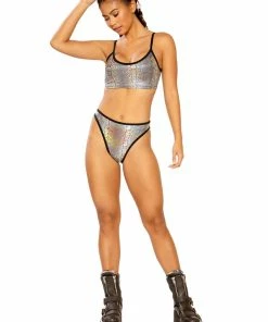 J Valentine FF264 - METALLIC HIGH-WAIST BOTTOM BOTTOMS 28 J Valentine FF264 - METALLIC HIGH-WAIST BOTTOM BOTTOMS