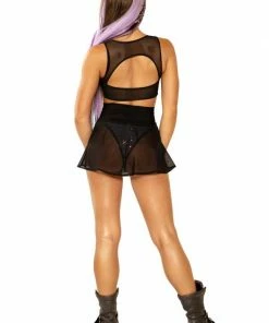 J-Valentine, Inc BOTTOMS FF336 - Mesh Skater Skirt