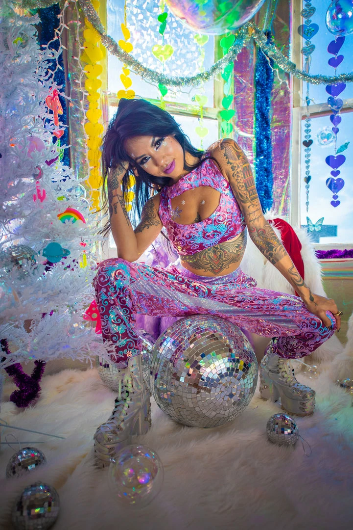 J-Valentine, Inc Pants FF570 - Sequin Velvet Joggers 4 J-Valentine, Inc Pants FF570 - Sequin Velvet Joggers