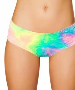 J Valentine BOTTOMS FF613 - Pastel Tie Dye Velvet No-Seam Basic Short
