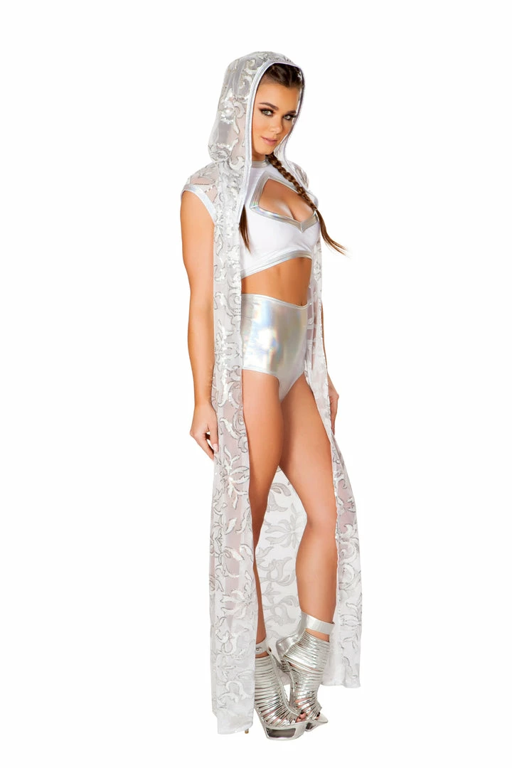 J Valentine FF837 - Sequin Mesh Long Duster 4 J Valentine FF837 - Sequin Mesh Long Duster