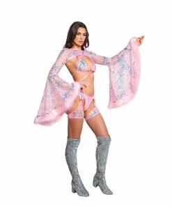 J-Valentine, Inc ACCESSORIES FR103 - Faux Fur Trimmed Bell Sleeve Shrug 14 J-Valentine, Inc ACCESSORIES FR103 - Faux Fur Trimmed Bell Sleeve Shrug