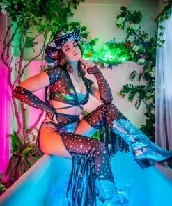 J-Valentine, Inc FR110 - Karma Cowgirl Fringe Wrap Top 29 J-Valentine, Inc FR110 - Karma Cowgirl Fringe Wrap Top