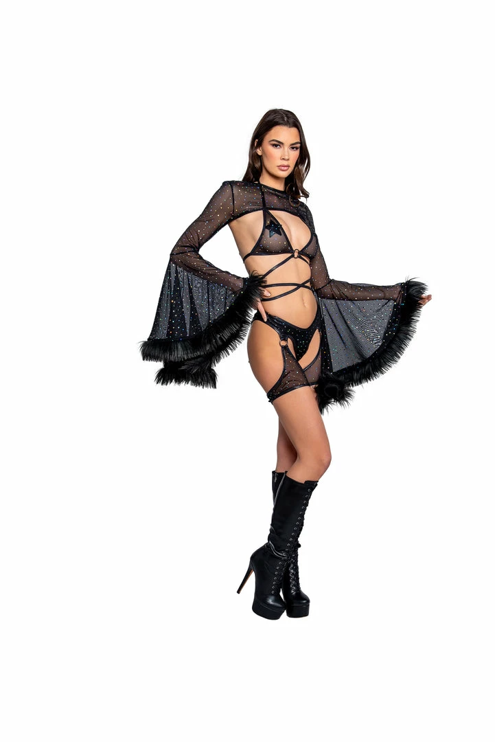 J-Valentine, Inc TOPS FR140 - Holographic Dot Ring Wrap Top 5 J-Valentine, Inc TOPS FR140 - Holographic Dot Ring Wrap Top