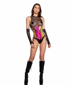 J-Valentine, Inc ONE PIECES FR146 - Holographic Dot Mesh Bodysuit 16 J-Valentine, Inc ONE PIECES FR146 - Holographic Dot Mesh Bodysuit