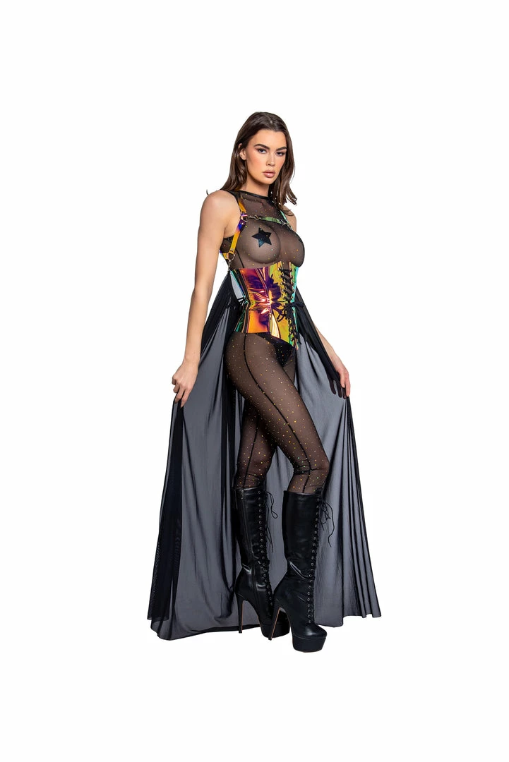 J-Valentine, Inc ONE PIECES FR147 - Holographic Dot Mesh Catsuit 7 J-Valentine, Inc ONE PIECES FR147 - Holographic Dot Mesh Catsuit