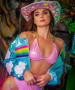 J-Valentine, Inc TOPS FR116 - Kandi Land Chain High-Rise Thong