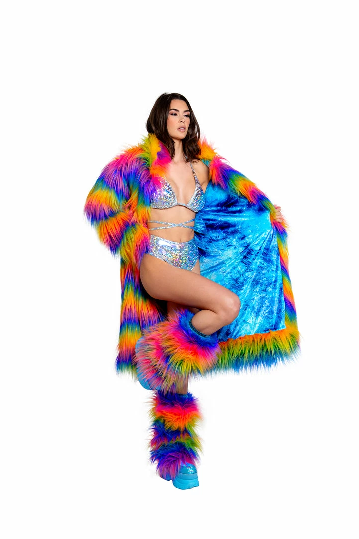 J-Valentine, Inc OUTERWEAR FR154 - Rainbow Attitude Fur Coat 6 J-Valentine, Inc OUTERWEAR FR154 - Rainbow Attitude Fur Coat