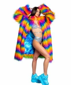 J-Valentine, Inc OUTERWEAR FR154 - Rainbow Attitude Fur Coat 9 J-Valentine, Inc OUTERWEAR FR154 - Rainbow Attitude Fur Coat