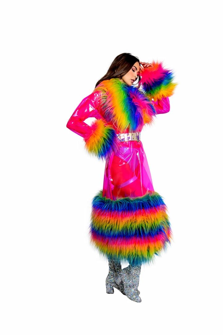 J-Valentine, Inc Jackets | Coats FR158 - Rainbow Vibrations Trench With Sour Candy Belt 4 J-Valentine, Inc Jackets | Coats FR158 - Rainbow Vibrations Trench With Sour Candy Belt