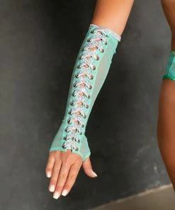 J-Valentine, Inc ACCESSORIES FS186 - Mesh Lace-Up Gloves