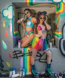 J-Valentine, Inc FF539 - Rainbow & Clouds Short BOTTOMS 9 J-Valentine, Inc FF539 - Rainbow & Clouds Short BOTTOMS