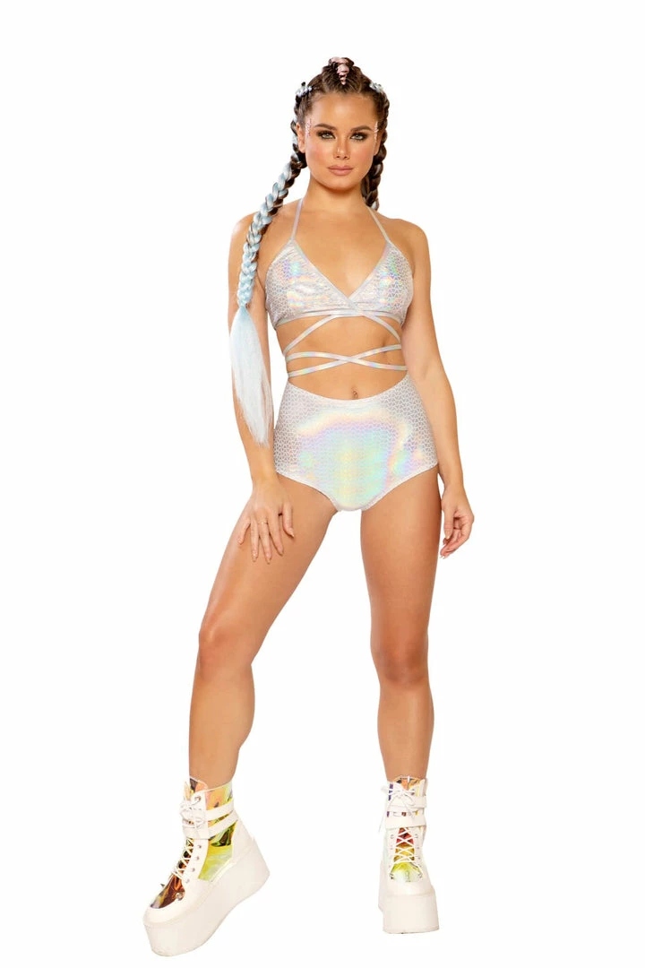 J Valentine FF265 - HOLOGRAPHIC HIGH-WAIST SHORT BOTTOMS 17 J Valentine FF265 - HOLOGRAPHIC HIGH-WAIST SHORT BOTTOMS